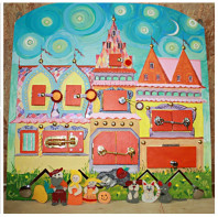 Бизиборд (развивающая доска) ручной работы