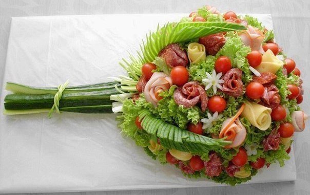 Вот как закуски можно украсить - красота!!!