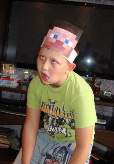 День рождение в стиле Minecraft