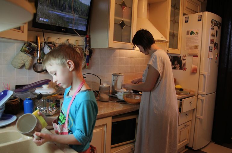 Утренняя домашняя идиллия