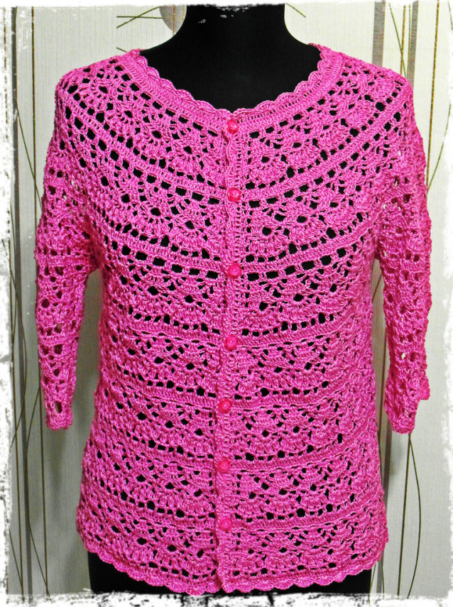 Жакет вязаный крючком. Серия