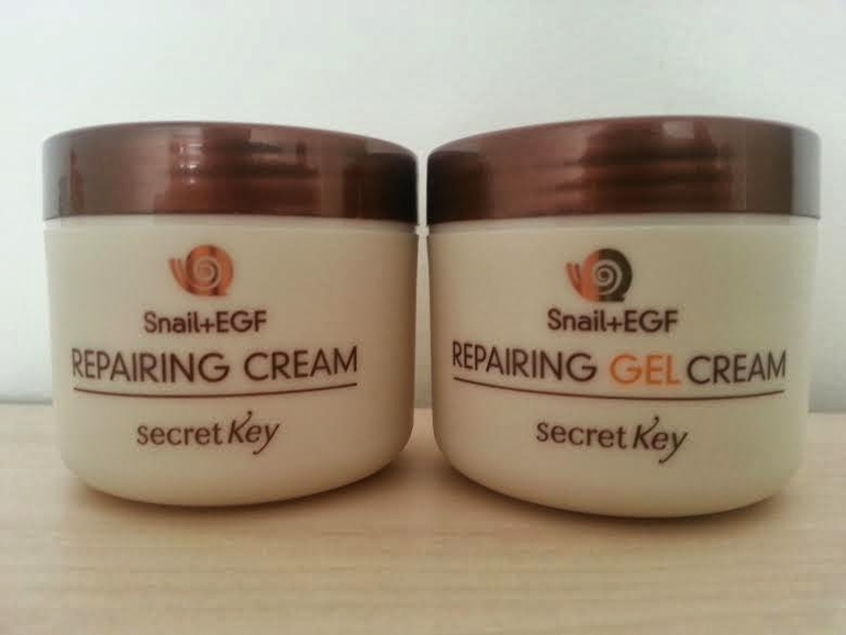 Корейские улитки - обзор на Secret Key Snail+EGF Repairing Cream и Secret Key Snail+EGF Repairing Gel cream