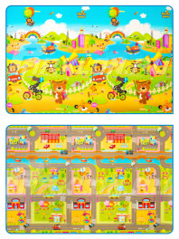 Корейский детский двухсторонний коврик Parklon!