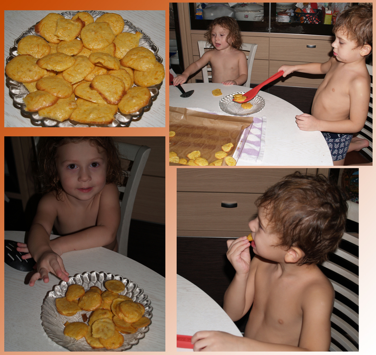 Готовим с детьми (5) в рамках Флешмоба - Тыквенное печенье