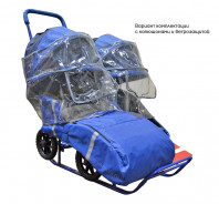 Санки на колесах для двойняшек или погодок