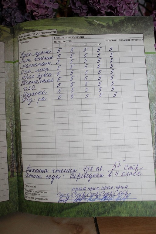 Ура каникулы! Третий класс на отлично! Гордость моя!