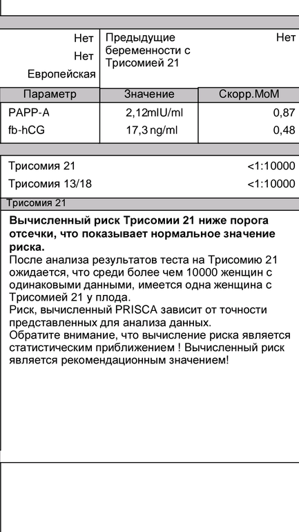 И мы прошли первый скрининг