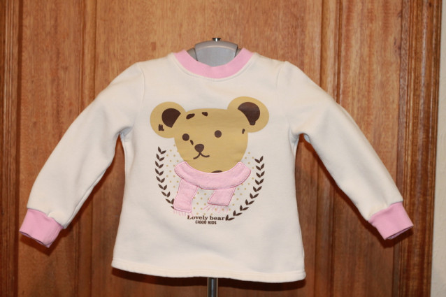 Кофта (толстовка) теплая нарядная рост 98-104см