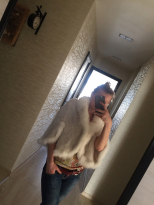 свадебная шубка из вязаной норки.