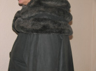 Зимнее теплое пальто из натуральной кожи р-р 46