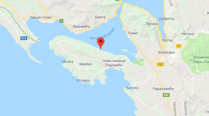 Крашичи Черногория (нажмите на карту)