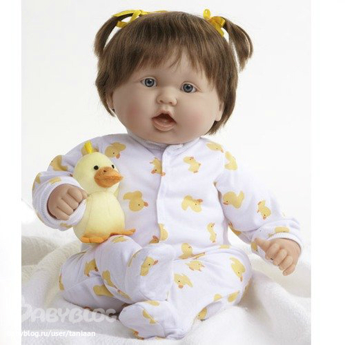 Кукла в пижаме 56см с утенком Bambini Friends
