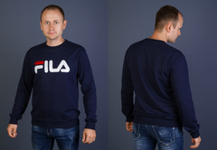 Толстовка Мужская 4004 "FILA" Темно-Синяя