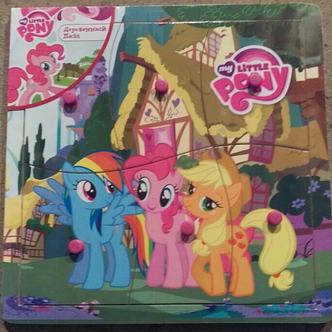 Деревянная игрушка My little pony пазл 6 элементов
