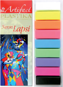 Пластика «LAPSI NEON» - 9 флуоресцентных цветов