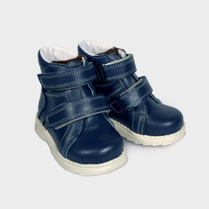 Ботинки детские на байке темно-синие ОД-5-2