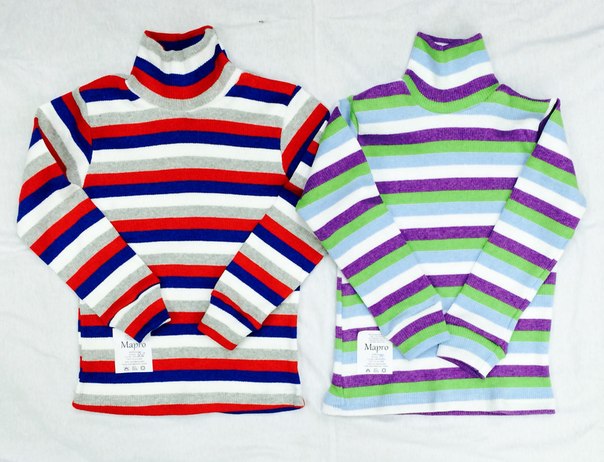 Водолазка детская начёс полосатая (Код: 5123). Оптовичкофф