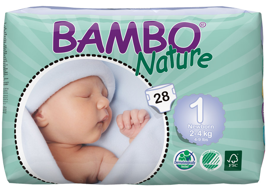 Подгузники Bambo Nature Newborn 2-4 кг (28 шт)
