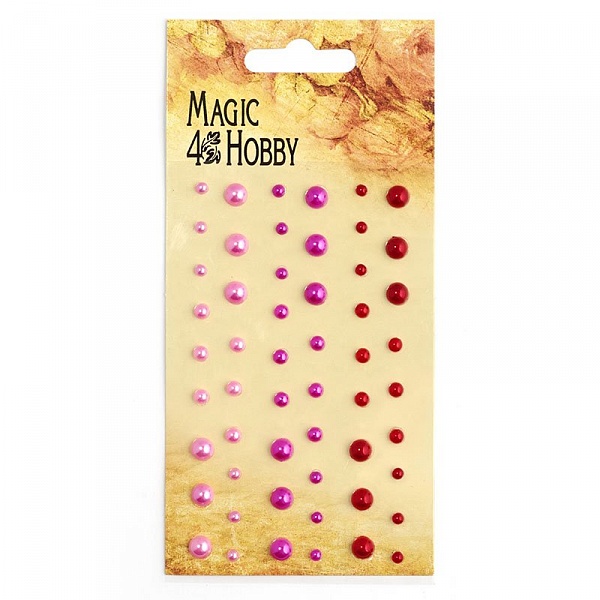 Полужемчужины клеевые Magic Hobby арт.MG PE 110 уп.54 шт