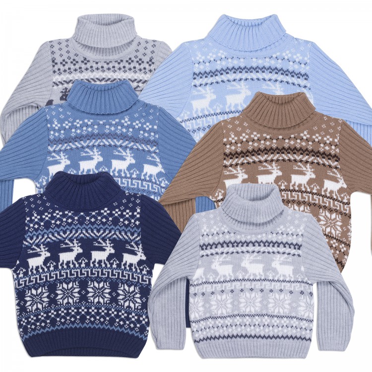 Свитер "Олени"  Состав: 50% шерсть, 50% ПАН