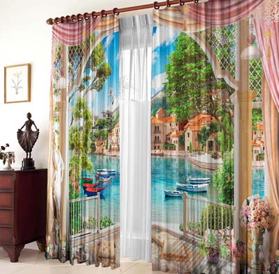 Сицилия фотошторы габардин