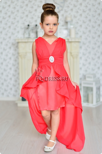 Платье нарядное для девочки арт. ИР-1514 длинный шлейф