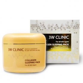 [3W CLINIC] Маска д/лица ночная КОЛЛАГЕН Collagen Sleeping P