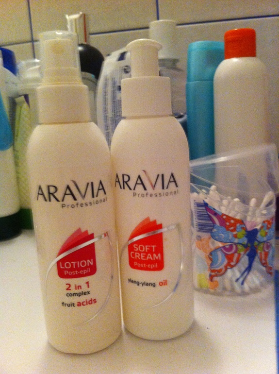 Настоящие сливки с маслом илаг-иланг после эпиляции от Aravia