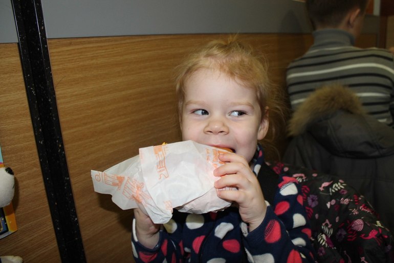 Это был наш первый поход в McDonalds.