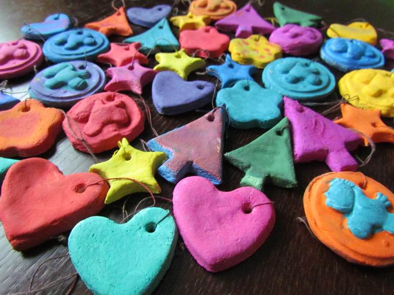 Елочные украшения из теста