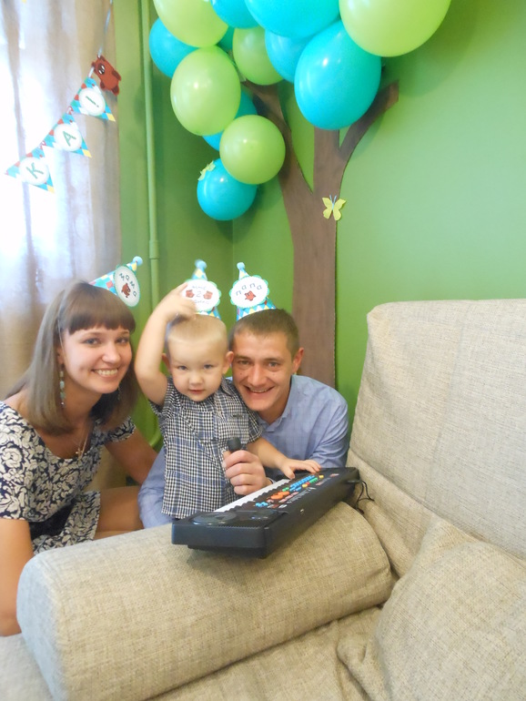 Наши 2 годика с Винни-Пухом