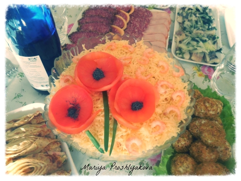 Салат Маки с креветками