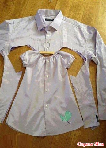 Платье дочке из папиной рубашки