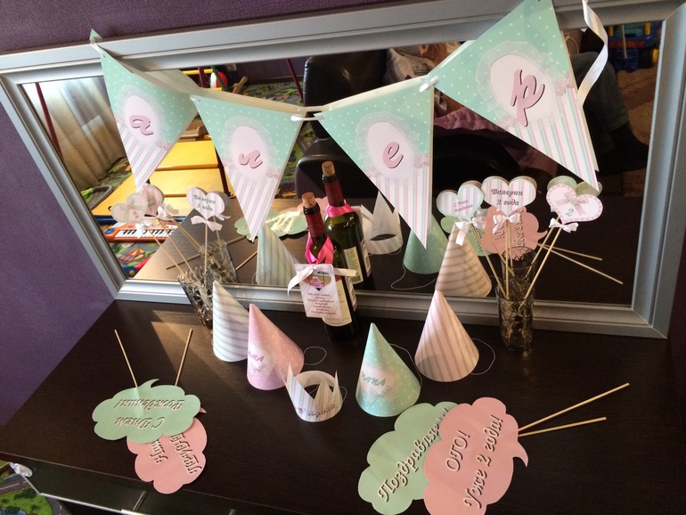 Набор в розово-мятной гамме