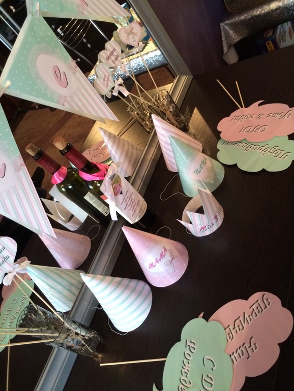 Набор в розово-мятной гамме