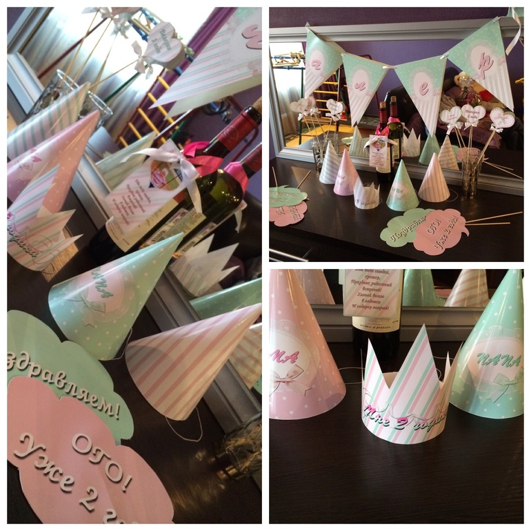 Набор в розово-мятной гамме