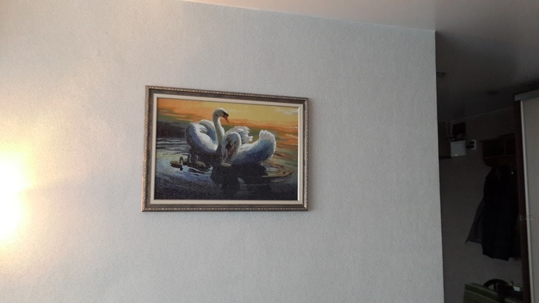 Лебеди, алмазная вышивка