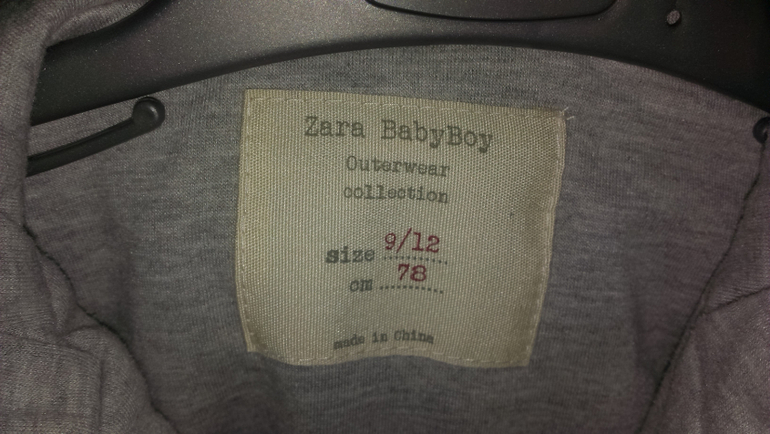 Курточка zara 78 см 9-12 мес 650 рублей