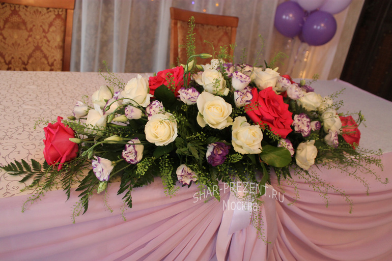 Украшение свадьбы тканями, живыми цветами, воздушными шарами!