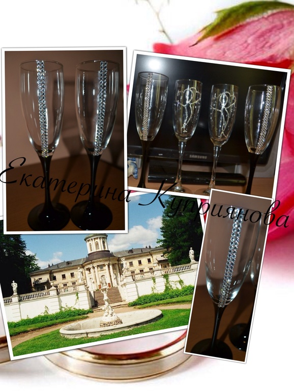 Свадебные бокалы))еще один заказик!!!