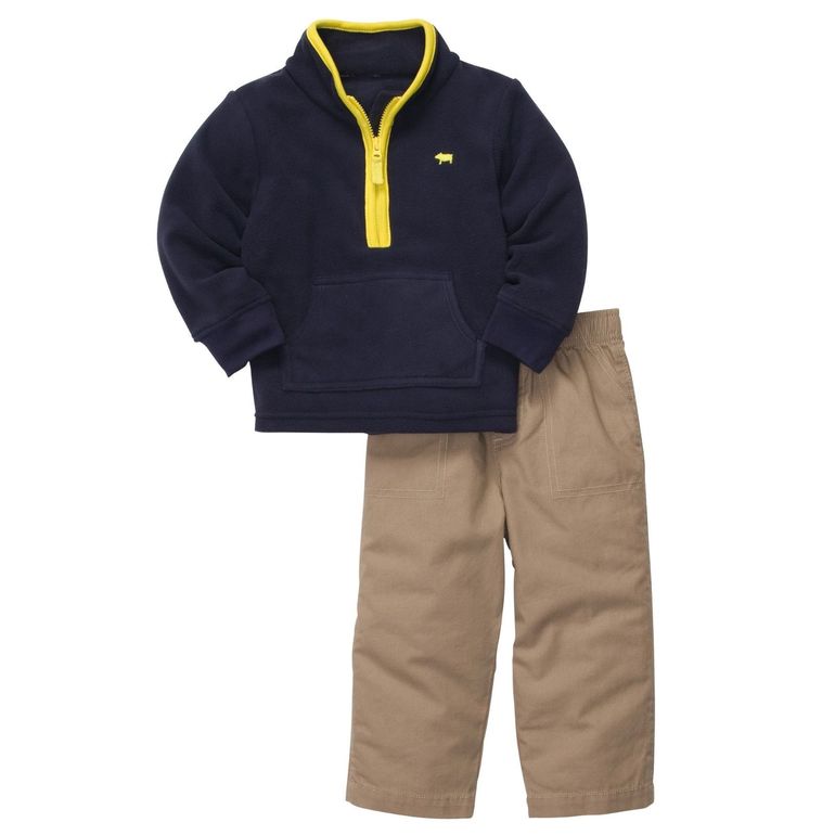 Carters комплект флисовый пуловер+брюки «Королевский синий»