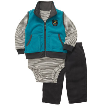 Carters комплект с флисовой жилеткой «Капитан Вселенной» бирюзовый