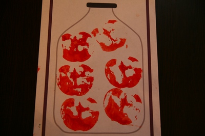 Занятие 1.Рисование штампами из овощей и фруктов.