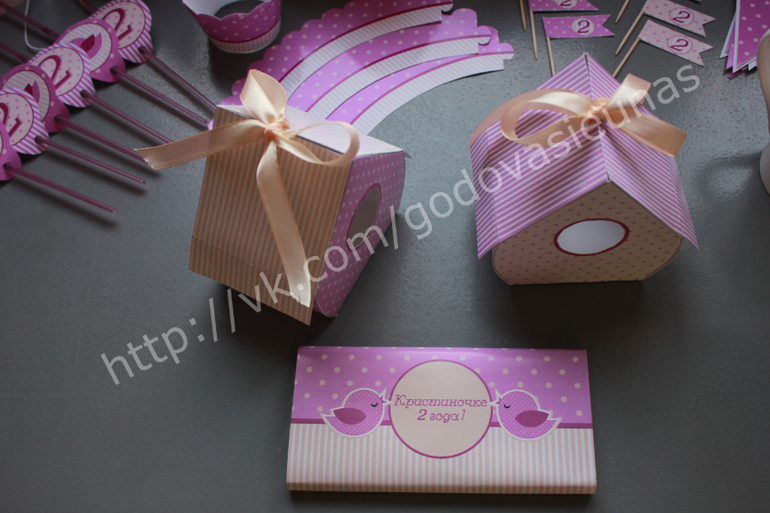 Набор "Polka dots and Birdie" на 2-х летие Кристины!