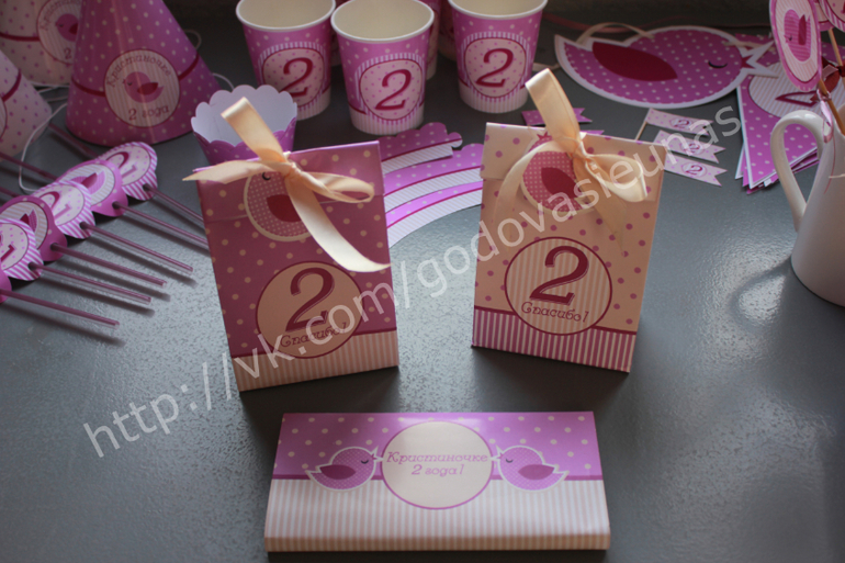 Набор "Polka dots and Birdie" на 2-х летие Кристины!