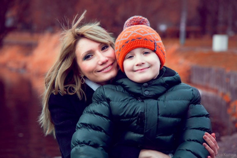 Осенняя фотосессия Миши и мамы