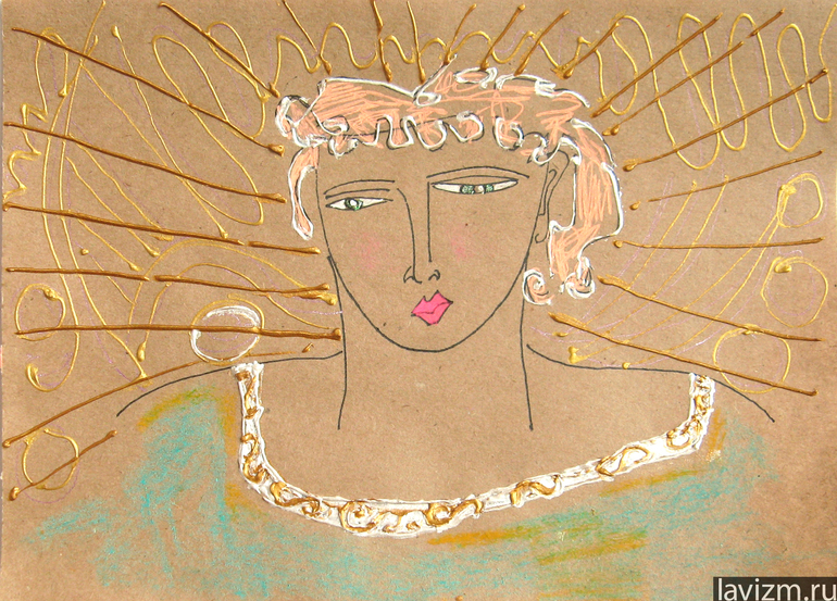 Графика 2006 г. Гелевая ручка, бумага крафт