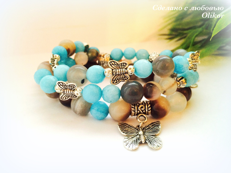 Браслет из бразильского агата