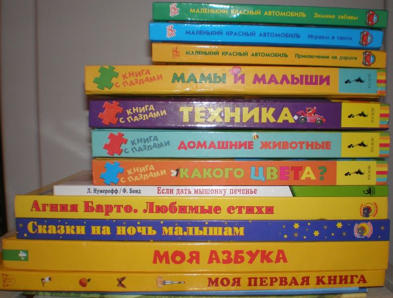 Наши книжечки 1год и 3 месяца.