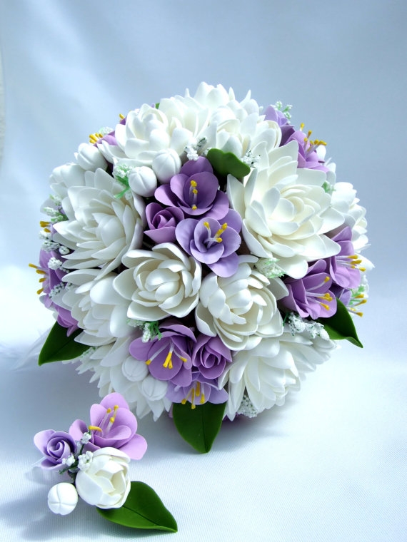 Свадебные аксессуары, украшения, букетики из японской глины!